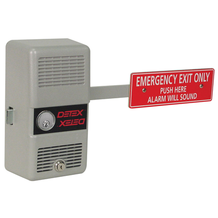 DETEX Emergency Exit Alarm Device, RIM Cylinder C Keyway, 36", Gray ECL-230D W-CYL KA